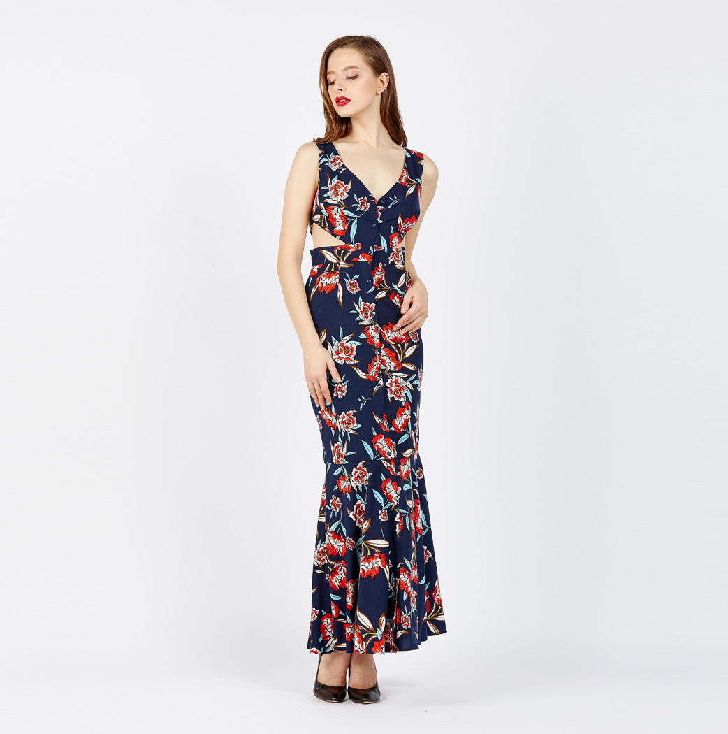 Floral Fishtail Maxi Dress Online Shop, UP TO 64% OFF | www.loop 